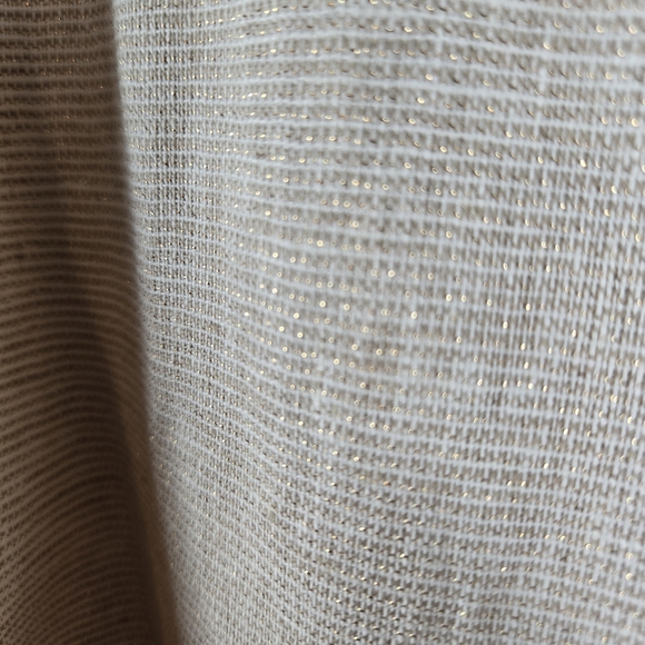 Charmed Nancy Rose Linen Blend Gold Metallic Career Blazer Jacket Plus Size 3X - Picture 10 of 13